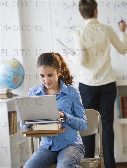 Student in classroom.