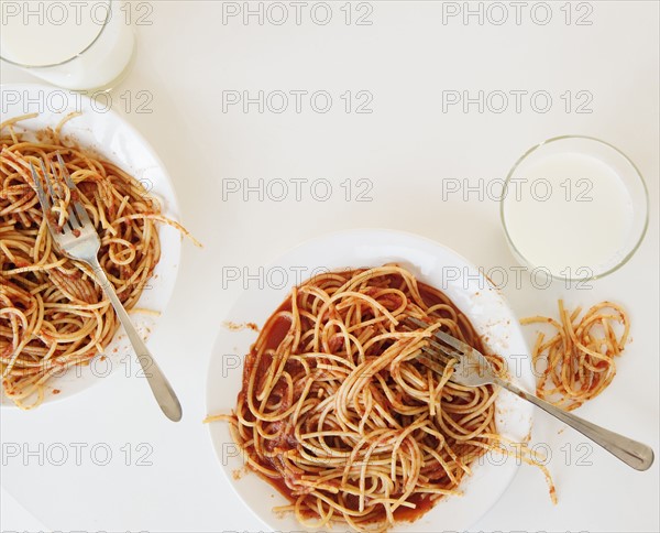 Bowls of spaghetti. Photographe : Jamie Grill