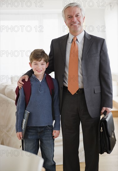 Father and son in the morning. Photographe : Jamie Grill