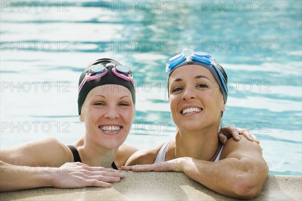 Woman in pool.