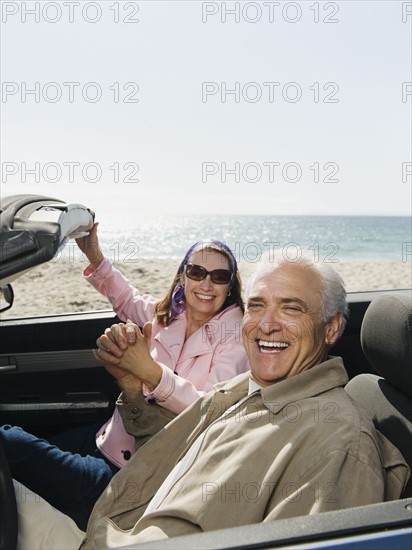 Couple on road trip.