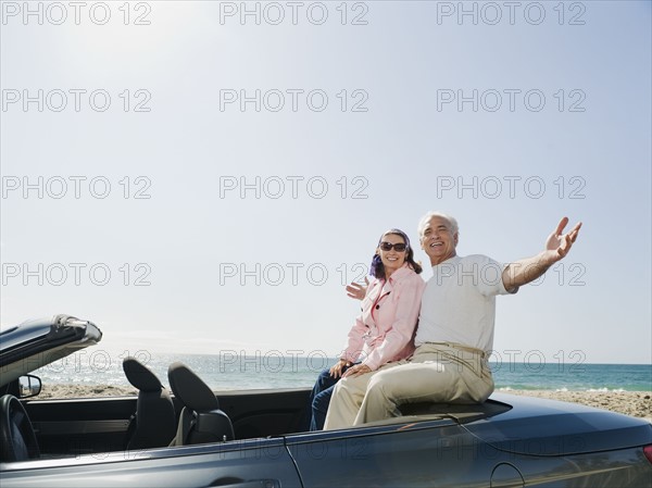 Couple on road trip.