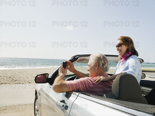 Couple on road trip.