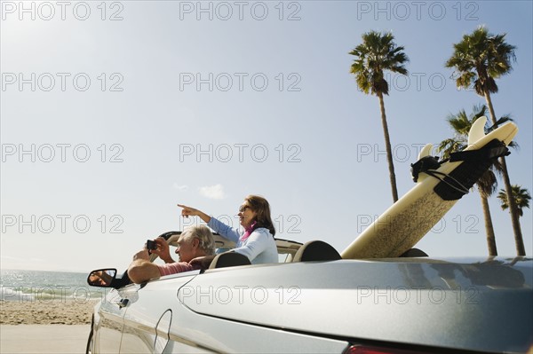 Couple on road trip.