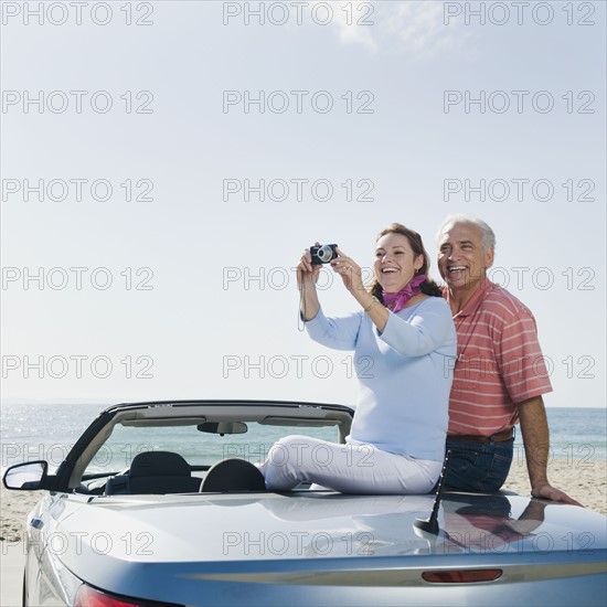 Couple on road trip.