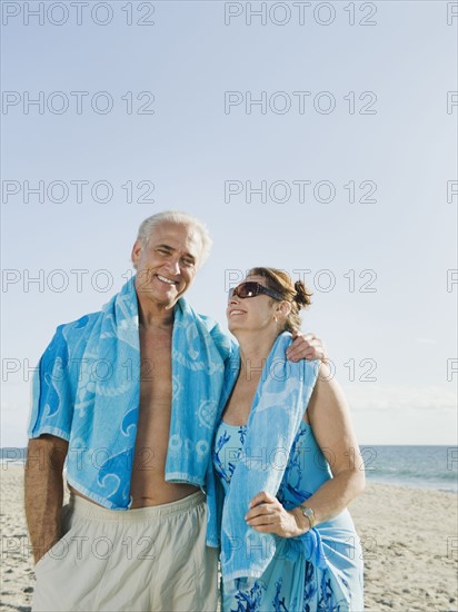 Couple on beach.