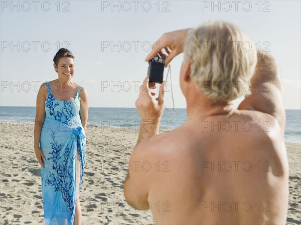 Couple on beach.