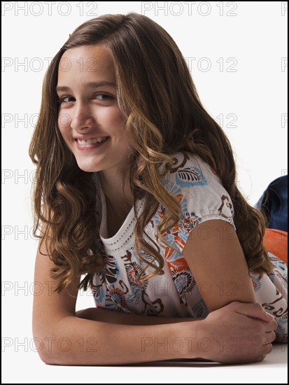 Portrait of a happy young girl. Photographe : Mike Kemp