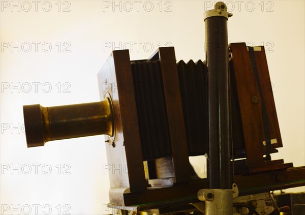 Antique wooden camera.