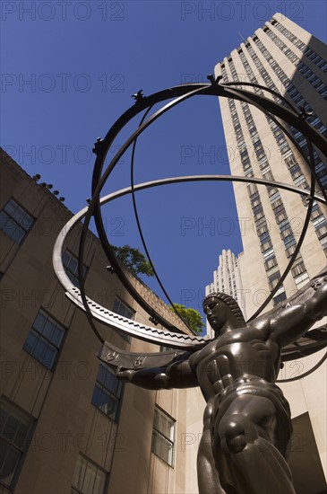 Statue in front of Rockefeller Center.