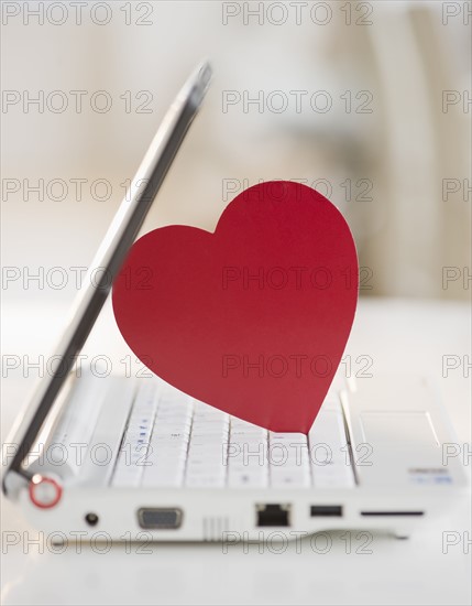 Heart on a laptop. Photo : Jamie Grill