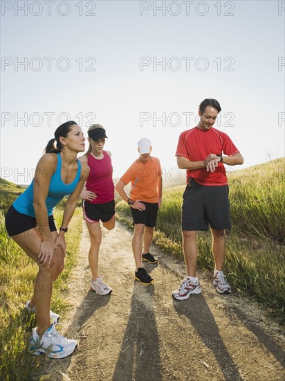 Trail runners taking a break.