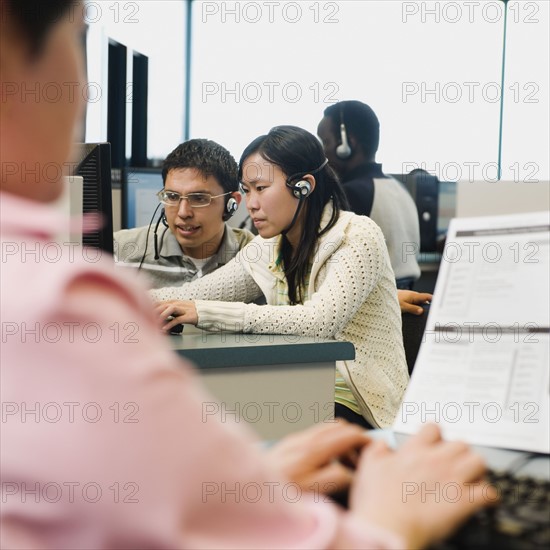 Adults students learning English as a second language.