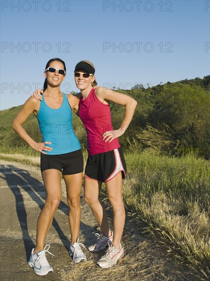 Two trail runners taking a break.