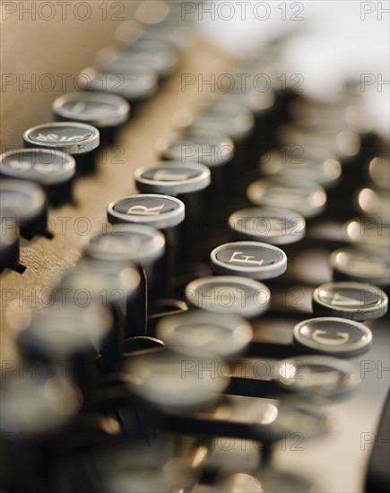 Keys of vintage typewriter. Photo : Jamie Grill