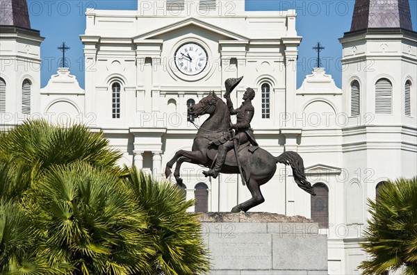 Statue of Andrew Jackson.