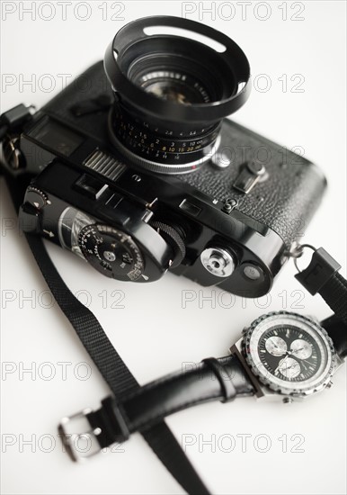 Classic camera and watch.
