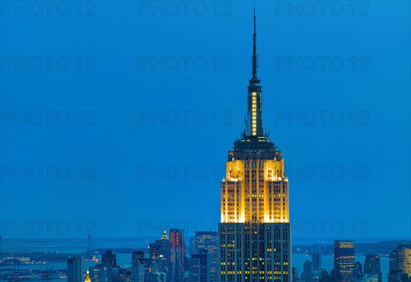 Empire State building at sunset.