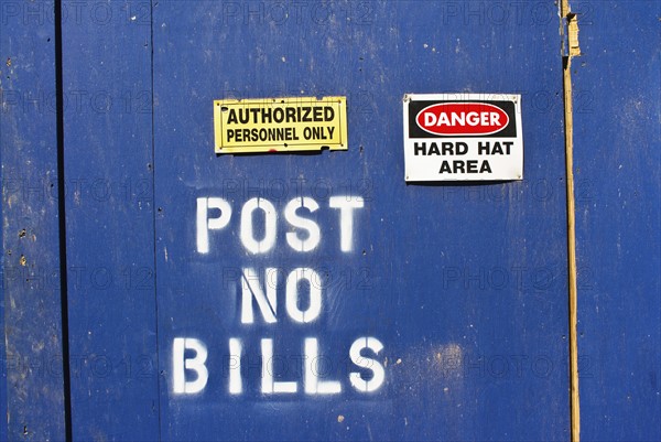 Door to construction site.