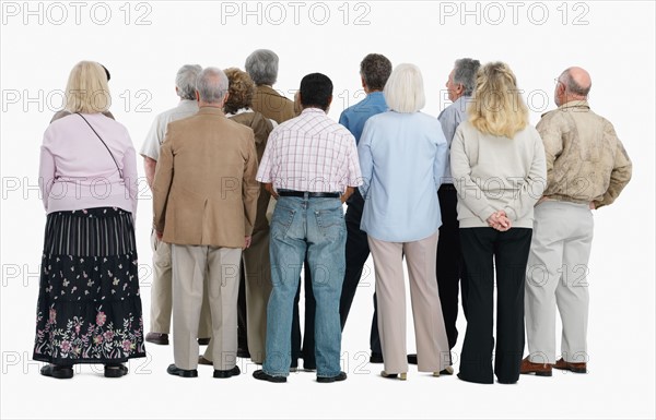 Rear view of a group of people. Photo : momentimages