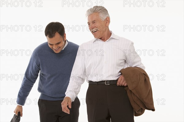 Two happy men walking together. Photo : K.Hatt