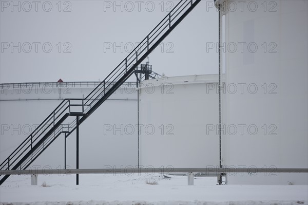 Stairs leading to oil tank. Photo : Dan Bannister