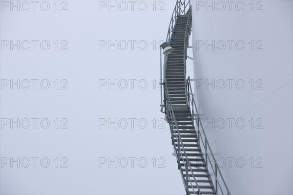 Stairs leading to oil tank. Photo : Dan Bannister