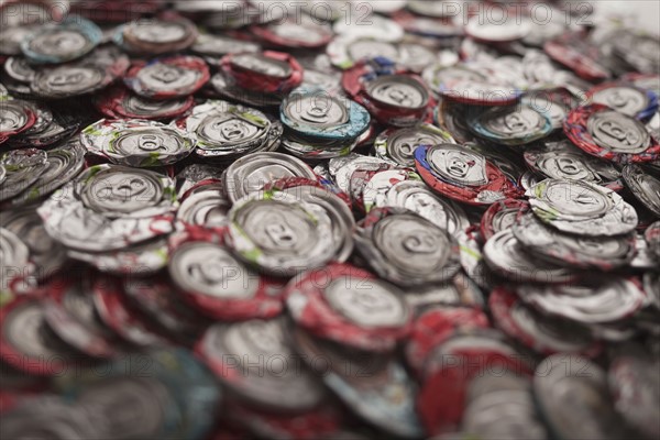 Pile of crushed cans. Photo : Mike Kemp