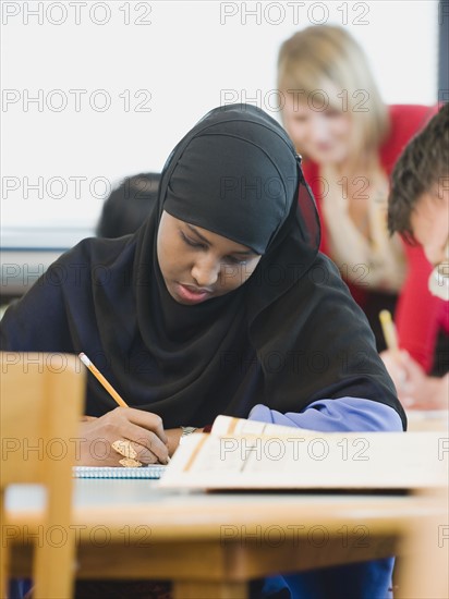 Adults students learning English as a second language.