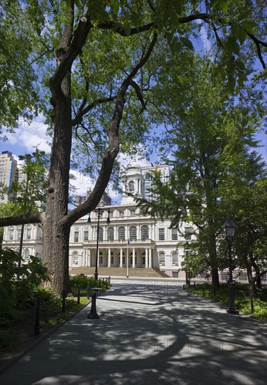 Path in front of City Hall in New York City.