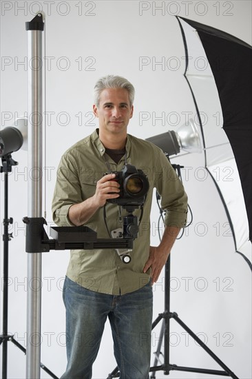 Professional photographer in his studio.