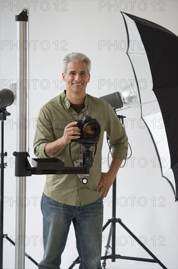 Professional photographer in his studio.