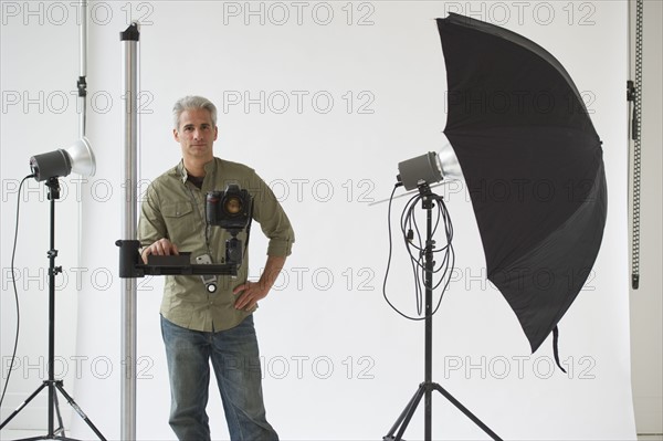 Professional photographer in his studio.