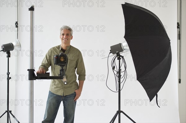 Professional photographer in his studio.