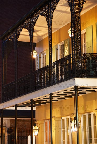 Balcony in French Quarter of New Orleans.