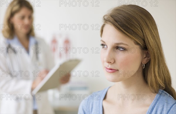 Doctor and patient exam room.