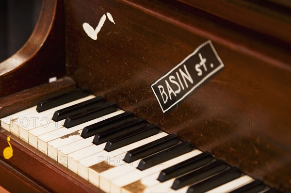 Keys on a piano.