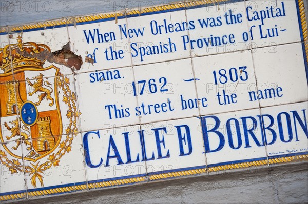 Spanish tile street sign.