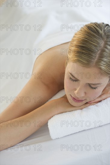 Woman at the spa.