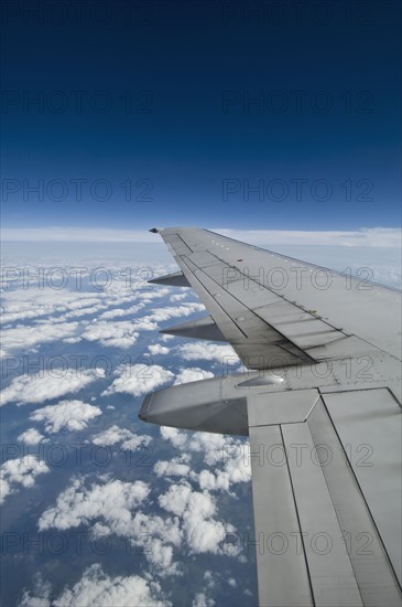 Wing on airplane. Photo. Antonio M. Rosario