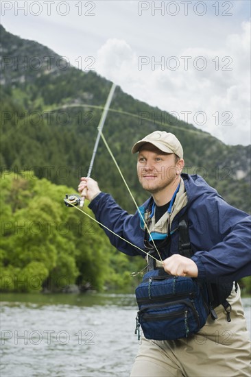 Fly fisherman.