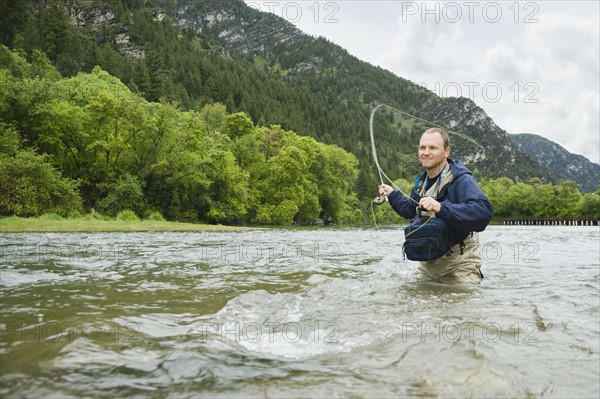 Fly fisherman.