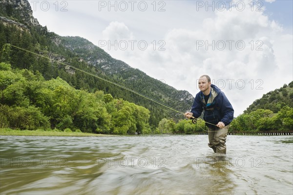 Fly fisherman.