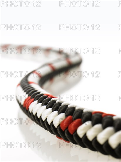 Black red and white rope. Photo. David Arky
