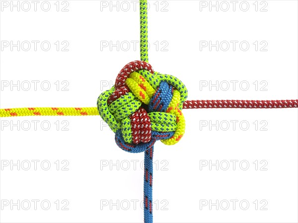 Ball of colorful rope. Photo. David Arky