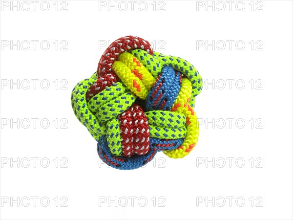 Ball of colorful rope. Photo. David Arky