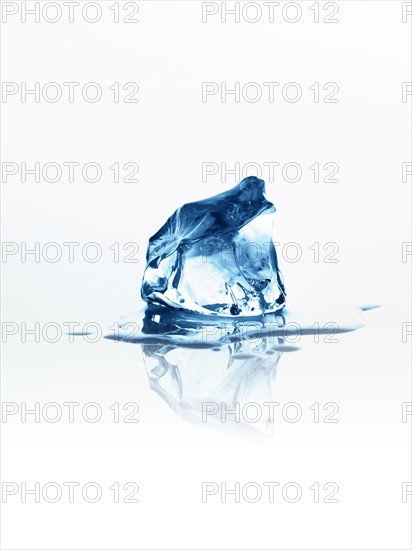 Melting ice cube. Photo. David Arky