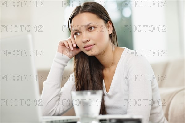 Woman browsing the internet. Photo. momentimages