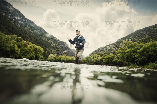 Fly fisherman.