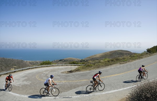 Cyclists in Malibu.